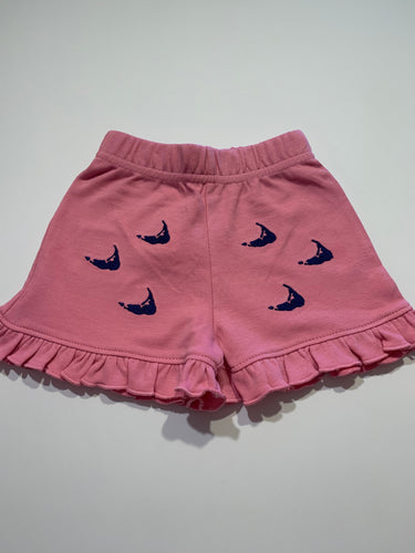 Pink ruffle Island shorts
