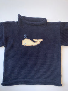 Navy whale sweater