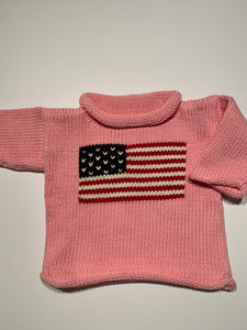 Pink flag sweater
