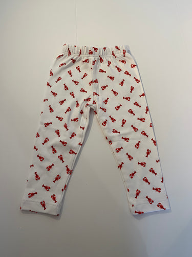 White Lobster Printed Pants